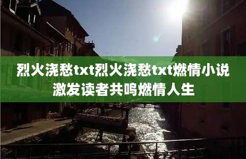 烈火浇愁txt烈火浇愁txt燃情小说激发读者共鸣燃情人生