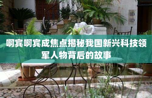 啊宾啊宾成焦点揭秘我国新兴科技领军人物背后的故事