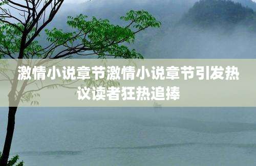 激情小说章节激情小说章节引发热议读者狂热追捧