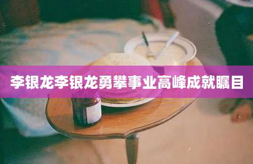 李银龙李银龙勇攀事业高峰成就瞩目