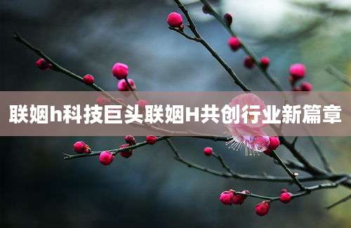 联姻h科技巨头联姻H共创行业新篇章