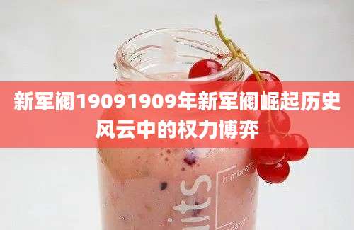 新军阀19091909年新军阀崛起历史风云中的权力博弈