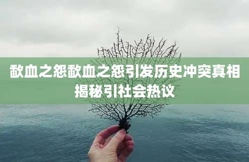 歃血之怨歃血之怨引发历史冲突真相揭秘引社会热议