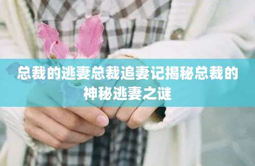 总裁的逃妻总裁追妻记揭秘总裁的神秘逃妻之谜