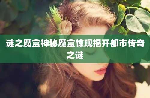 谜之魔盒神秘魔盒惊现揭开都市传奇之谜