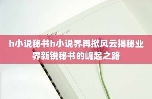 h小说秘书h小说界再掀风云揭秘业界新锐秘书的崛起之路