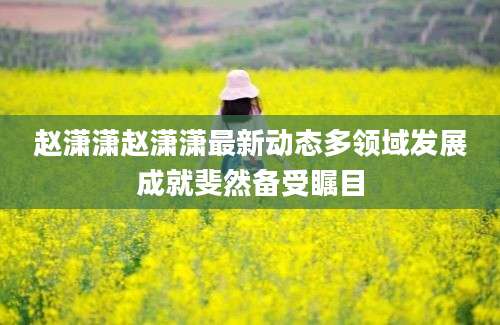 赵潇潇赵潇潇最新动态多领域发展成就斐然备受瞩目