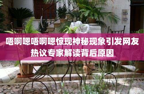 唔啊嗯唔啊嗯惊现神秘现象引发网友热议专家解读背后原因