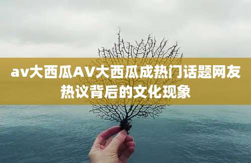 av大西瓜AV大西瓜成热门话题网友热议背后的文化现象
