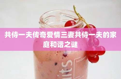 共侍一夫传奇爱情三妻共侍一夫的家庭和谐之谜