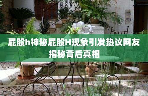 屁股h神秘屁股H现象引发热议网友揭秘背后真相