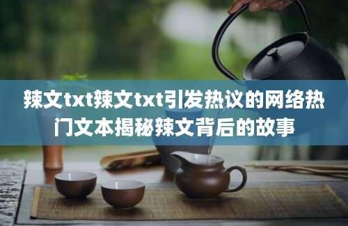 辣文txt辣文txt引发热议的网络热门文本揭秘辣文背后的故事