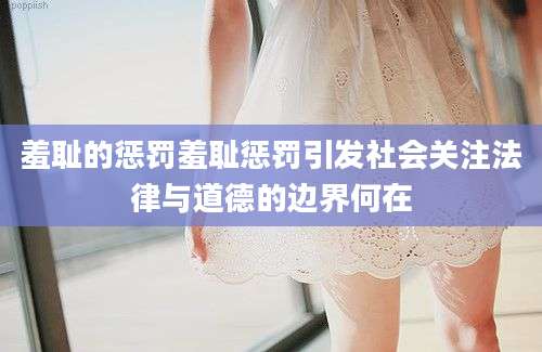 羞耻的惩罚羞耻惩罚引发社会关注法律与道德的边界何在