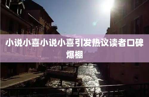 小说小喜小说小喜引发热议读者口碑爆棚