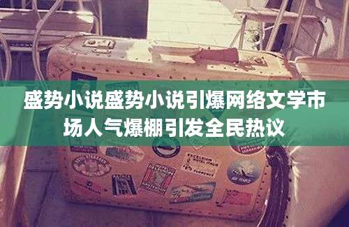 盛势小说盛势小说引爆网络文学市场人气爆棚引发全民热议