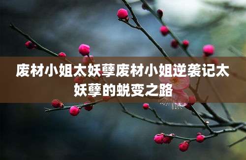 废材小姐太妖孽废材小姐逆袭记太妖孽的蜕变之路