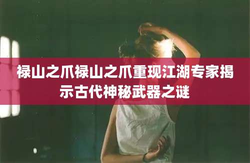 禄山之爪禄山之爪重现江湖专家揭示古代神秘武器之谜