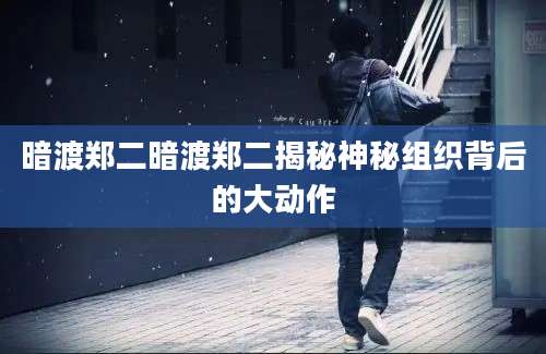暗渡郑二暗渡郑二揭秘神秘组织背后的大动作