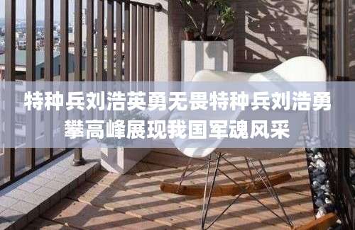 特种兵刘浩英勇无畏特种兵刘浩勇攀高峰展现我国军魂风采