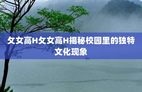 攵女高H攵女高H揭秘校园里的独特文化现象