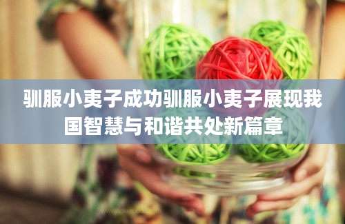 驯服小夷子成功驯服小夷子展现我国智慧与和谐共处新篇章