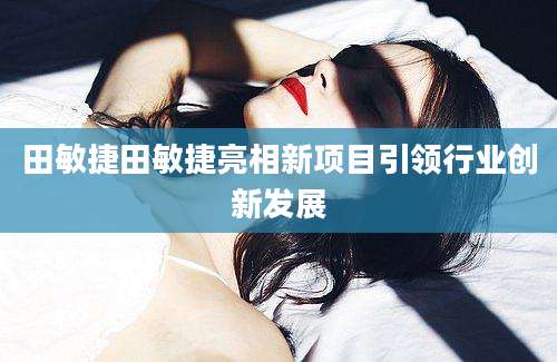 田敏捷田敏捷亮相新项目引领行业创新发展