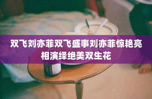 双飞刘亦菲双飞盛事刘亦菲惊艳亮相演绎绝美双生花