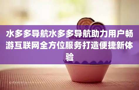 水多多导航水多多导航助力用户畅游互联网全方位服务打造便捷新体验