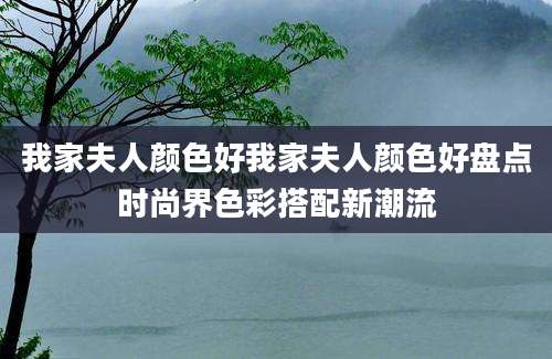 我家夫人颜色好我家夫人颜色好盘点时尚界色彩搭配新潮流