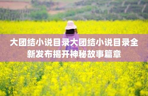 大团结小说目录大团结小说目录全新发布揭开神秘故事篇章