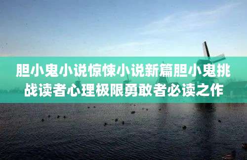 胆小鬼小说惊悚小说新篇胆小鬼挑战读者心理极限勇敢者必读之作