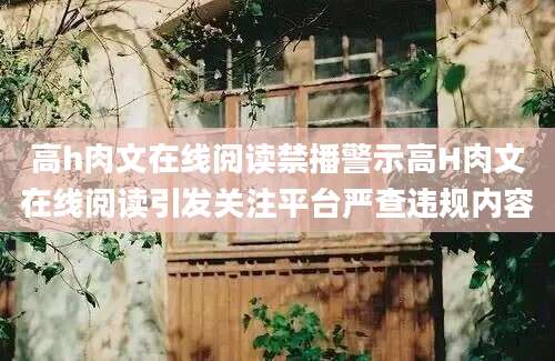高h肉文在线阅读禁播警示高H肉文在线阅读引发关注平台严查违规内容