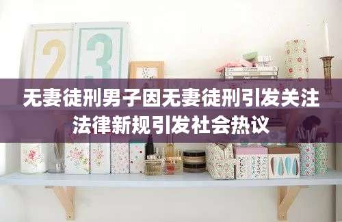 无妻徒刑男子因无妻徒刑引发关注法律新规引发社会热议