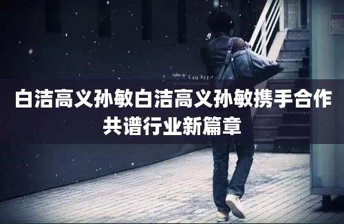 白洁高义孙敏白洁高义孙敏携手合作共谱行业新篇章
