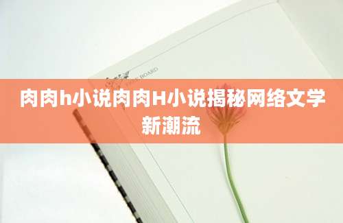 肉肉h小说肉肉H小说揭秘网络文学新潮流