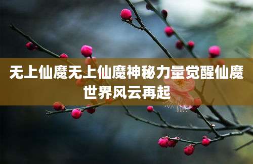 无上仙魔无上仙魔神秘力量觉醒仙魔世界风云再起