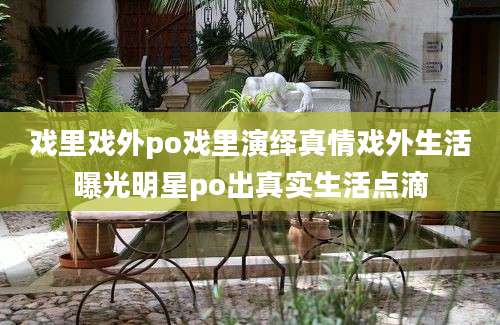 戏里戏外po戏里演绎真情戏外生活曝光明星po出真实生活点滴