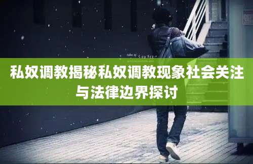 私奴调教揭秘私奴调教现象社会关注与法律边界探讨