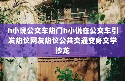 h小说公交车热门h小说在公交车引发热议网友热议公共交通变身文学沙龙