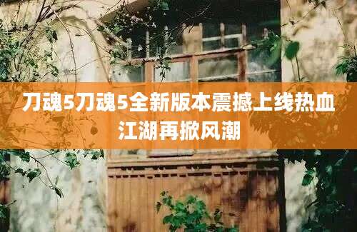 刀魂5刀魂5全新版本震撼上线热血江湖再掀风潮