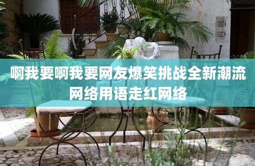 啊我要啊我要网友爆笑挑战全新潮流网络用语走红网络