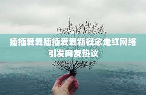 插插爱爱插插爱爱新概念走红网络引发网友热议
