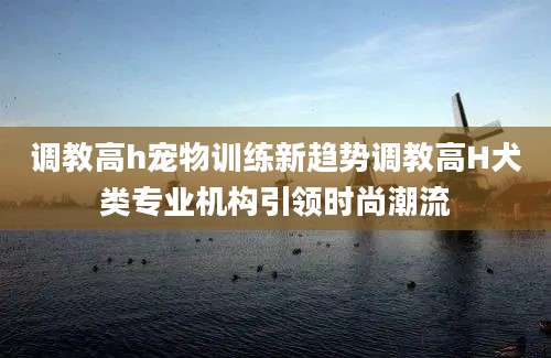 调教高h宠物训练新趋势调教高H犬类专业机构引领时尚潮流