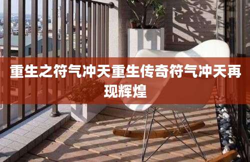 重生之符气冲天重生传奇符气冲天再现辉煌