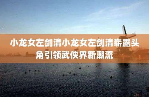 小龙女左剑清小龙女左剑清崭露头角引领武侠界新潮流