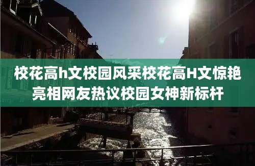 校花高h文校园风采校花高H文惊艳亮相网友热议校园女神新标杆