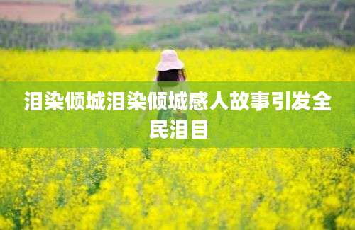 泪染倾城泪染倾城感人故事引发全民泪目