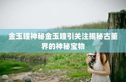 金玉瞳神秘金玉瞳引关注揭秘古董界的神秘宝物