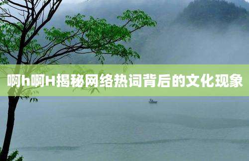 啊h啊H揭秘网络热词背后的文化现象