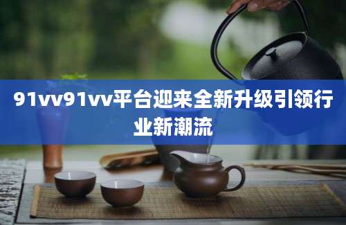 91vv91vv平台迎来全新升级引领行业新潮流